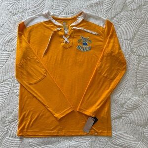 NWT Yellow Long Sleeve St. Louis Blues Shirt-Size L